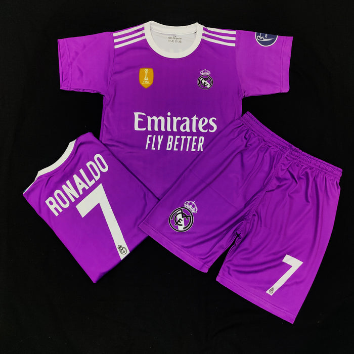 Ronaldo - Real Madrid Vintage Purple π Football Kit β½