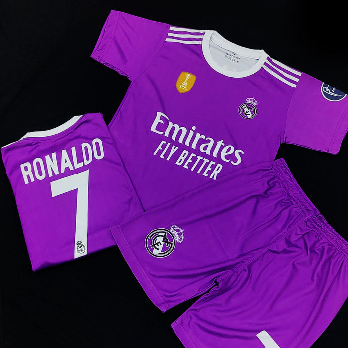 Ronaldo - Real Madrid Vintage Purple π Football Kit β½