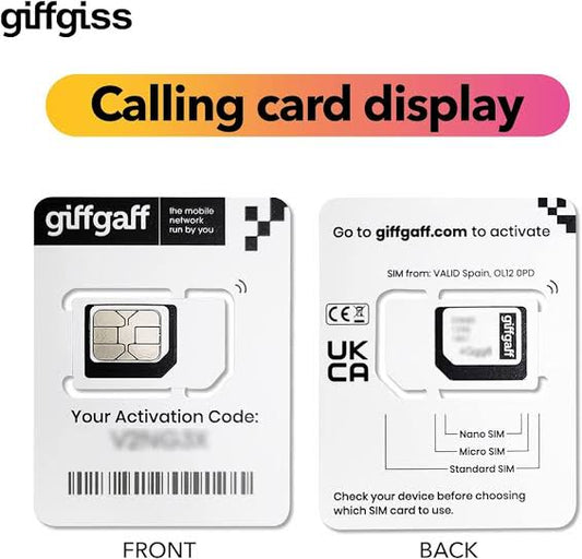 UK Sim Card lifetime work
